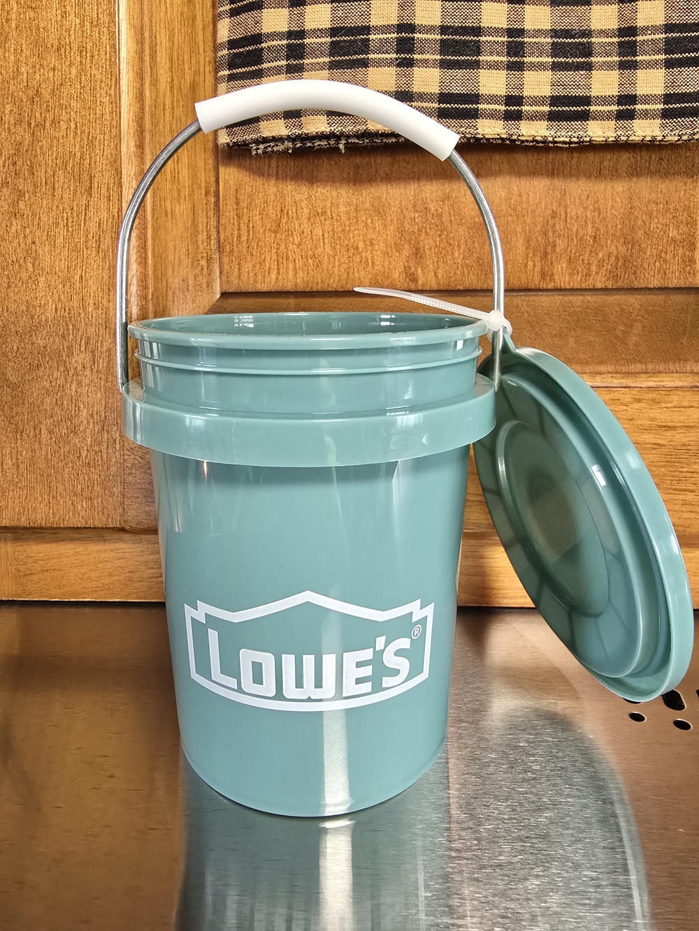 LOWES MINI Teal Utility Bucket with Lid and Handle